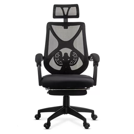 Scaun de birou cu suport picioare OFF 636 negru