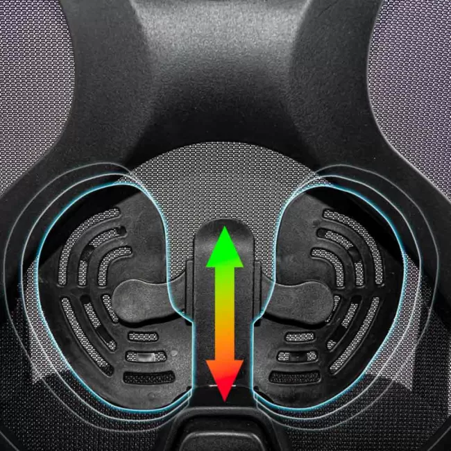 Scaun de birou cu suport picioare OFF 636 negru