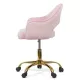 Scaun din catifea cu baza aurie OFF 640 roz