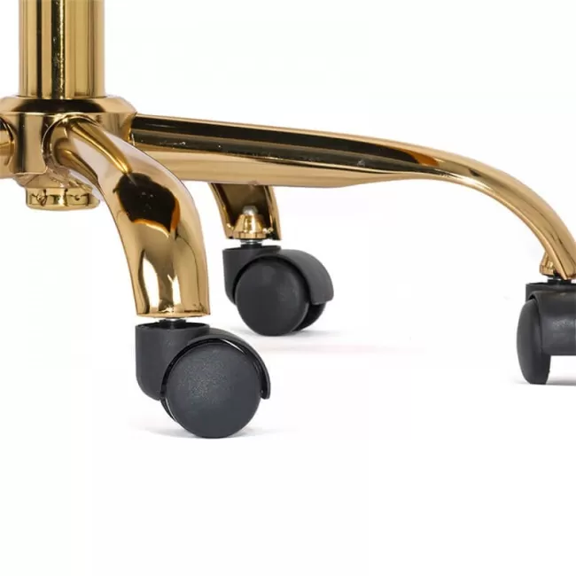 Scaun din catifea cu baza aurie OFF 640 roz