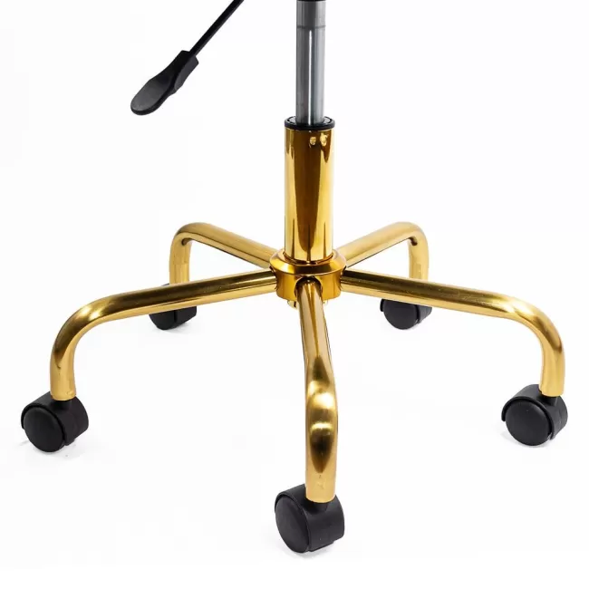 Scaune de birou elegante din catifea și bază aurie OFF 642