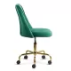 Scaune de birou elegante din catifea și bază aurie OFF 642 Verde