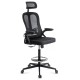 Scaun birou din mesh cu suport picioare reglabil OFF 650 Negru