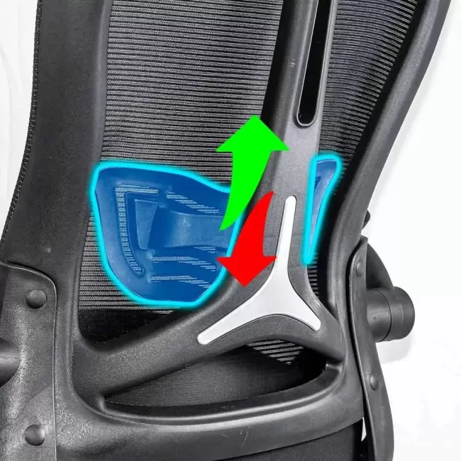 Scaun birou din mesh cu suport picioare reglabil OFF 650 Negru