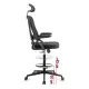 Scaun birou din mesh cu suport picioare reglabil OFF 650 Negru