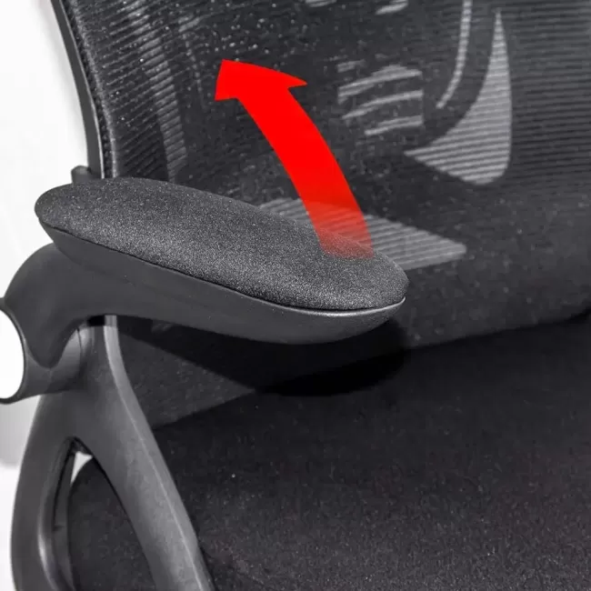 Scaun birou din mesh cu suport picioare reglabil OFF 650 Negru