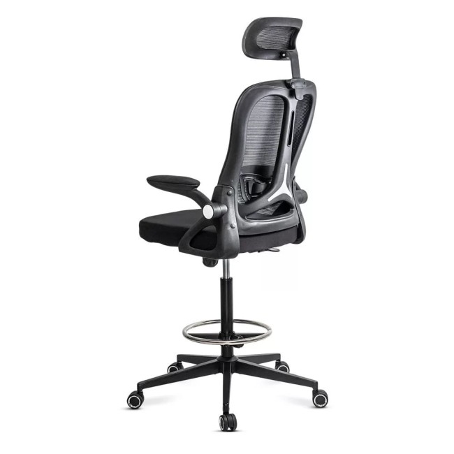 Scaun birou din mesh cu suport picioare reglabil OFF 650 Negru
