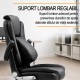 Scaun directorial negru Office 651 din piele ecologica cu suport lombar și tetieră reglabilă Scaun directorial negru Office 651 din piele ecologica cu suport lombar și tetieră reglabilă