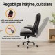 Scaun directorial negru Office 651 din piele ecologica cu suport lombar și tetieră reglabilă Scaun directorial negru Office 651 din piele ecologica cu suport lombar și tetieră reglabilă