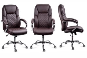 Scaune directoriale maro pentru birou – modelul OFF 652