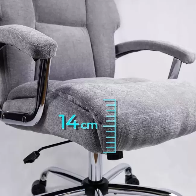 Scaun directorial din stofă cu arcuri OFF 709 gri