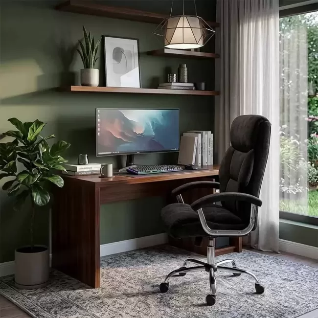 Scaun directorial din stofă cu arcuri OFF 709 negru