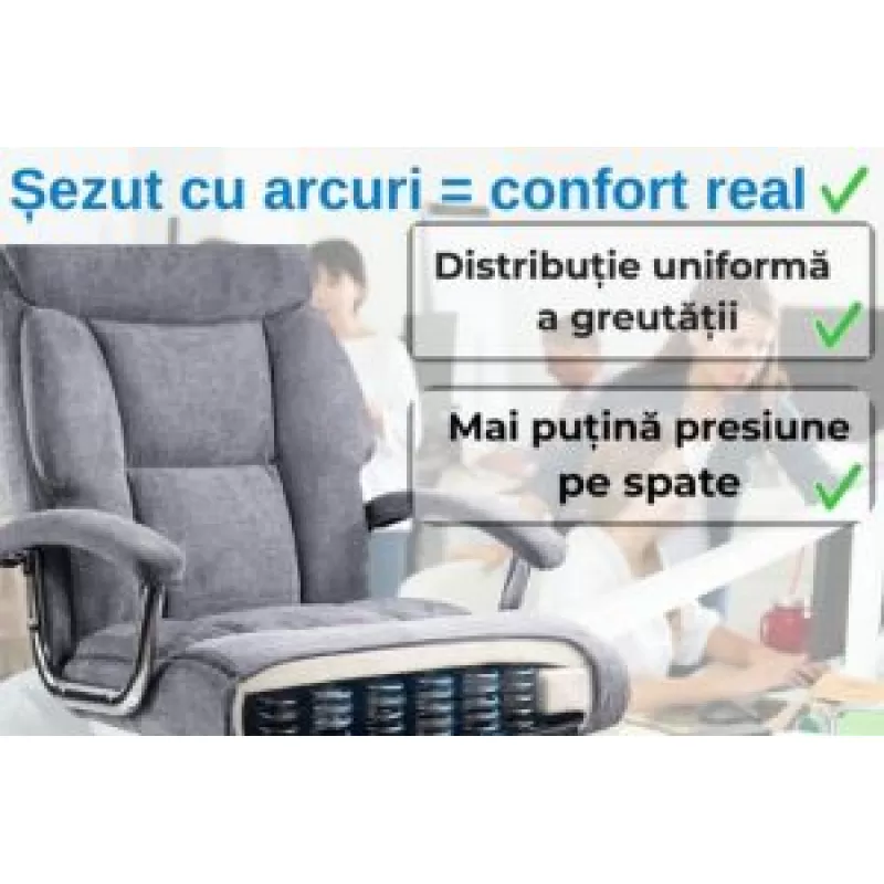 Te doare spatele la birou? Scaunul Office 709 cu arcuri este soluția pentru confort zilnic