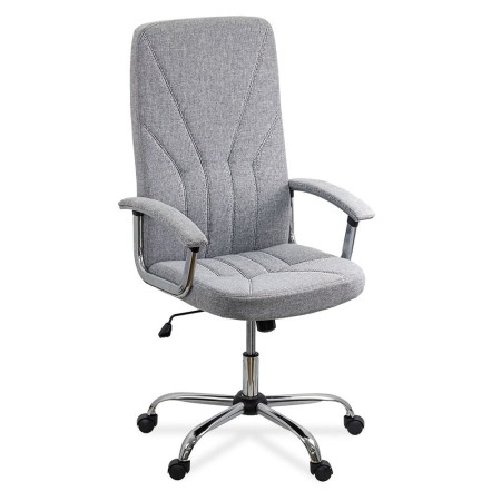 Scaun de birou tapițat cu material textil OFF710 Gri Scaun de birou tapițat cu material textil OFF710 Gri