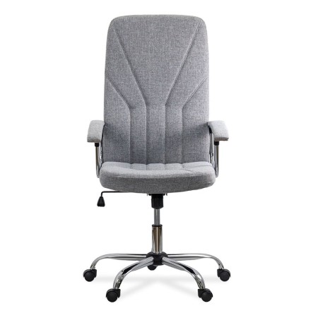 Scaun de birou tapițat cu material textil OFF710 Gri Scaun de birou tapițat cu material textil OFF710 Gri