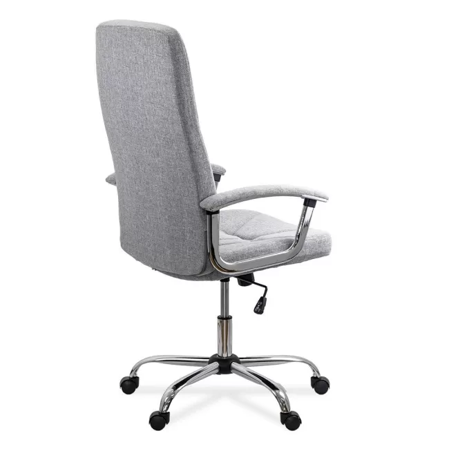 Scaun de birou tapițat cu material textil OFF710 Gri