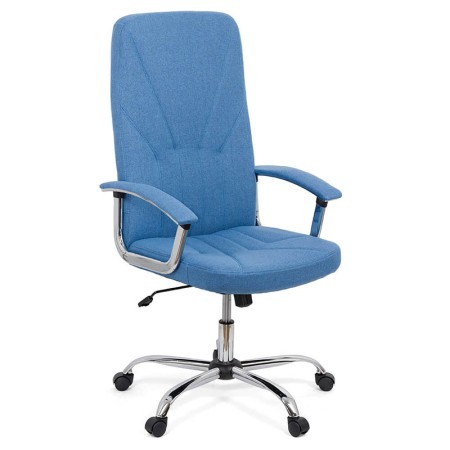 Scaun de birou tapițat cu material textil OFF710 albastru Scaun de birou tapițat cu material textil OFF710 albastru