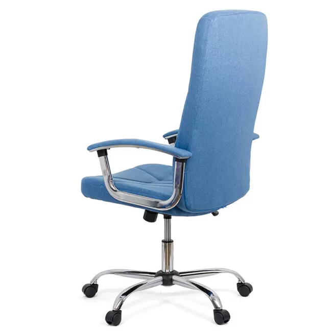 Scaun de birou tapițat cu material textil OFF710 albastru