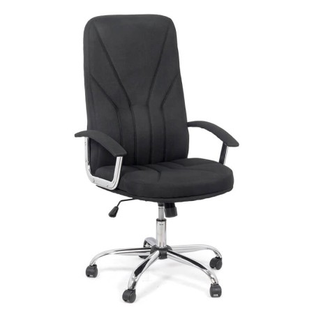 Scaun de birou tapițat cu material textil OFF710 negru Scaun de birou tapițat cu material textil OFF710 negru