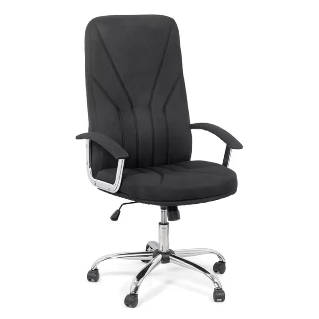 Scaun de birou tapițat cu material textil OFF710 negru