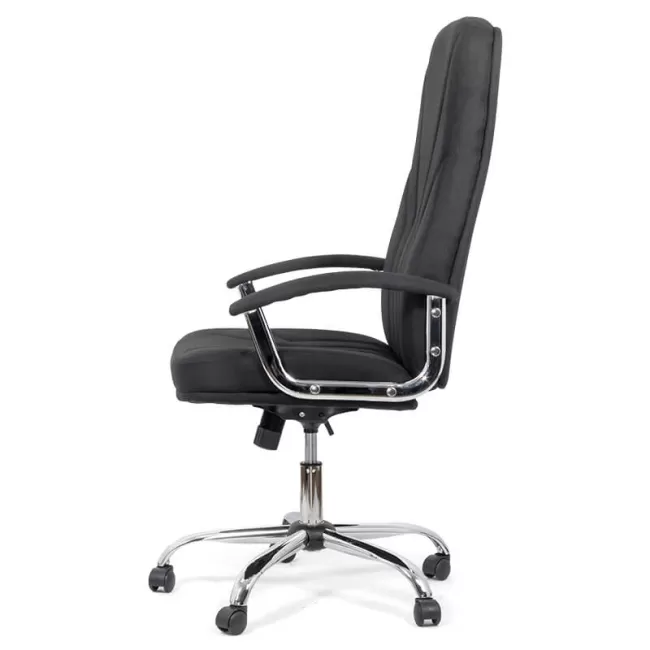 Scaun de birou tapițat cu material textil OFF710 negru