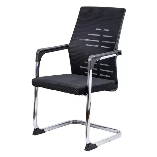 Scaun conferință, vizitator din mesh OFF 807 negru