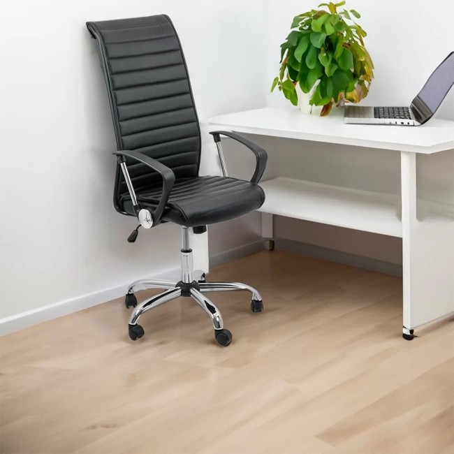 Scaun de birou fabricat cu baza de oțel cromat OFF903