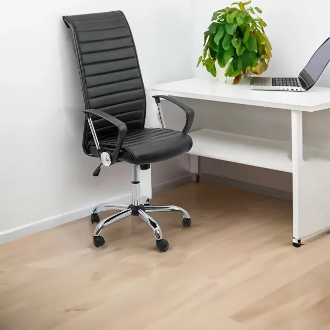 Scaun de birou fabricat cu baza de oțel cromat OFF903