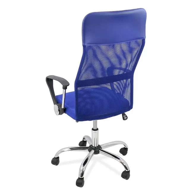 Scaune de birou cu bază metalică OFF 907 pe albastru