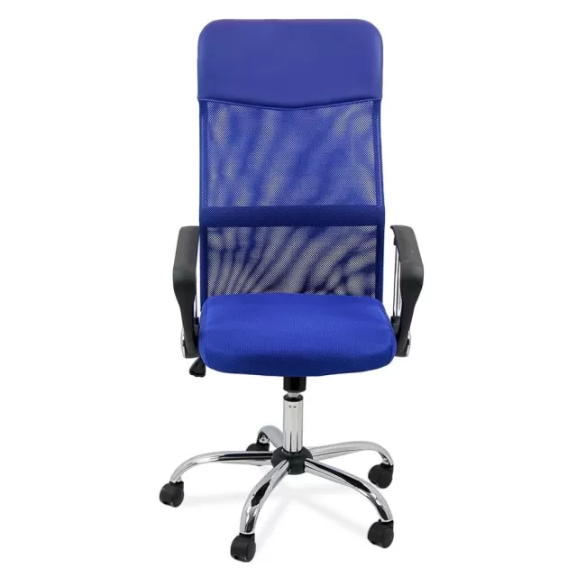 Scaune de birou cu bază metalică OFF 907 pe albastru