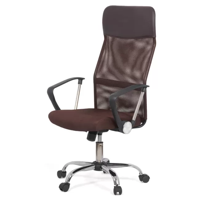 Scaune de birou cu bază metalică OFF 907 pe maro