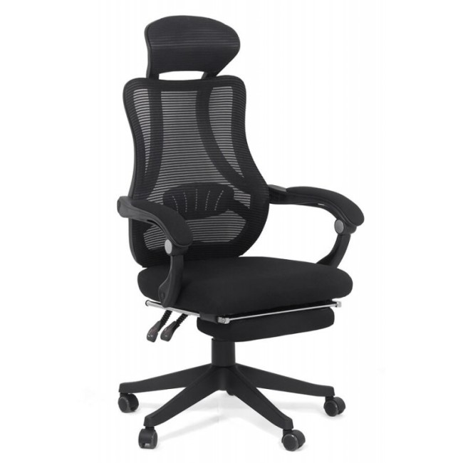 Scaun de birou ergonomic Office 927 din stofa cu suport de picioare