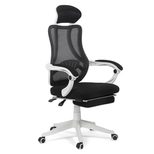 Scaun de birou ergonomic Office 927 din stofa cu suport de picioare