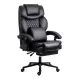Scaun din piele cu masaj și suport picioare OFF 935 negru