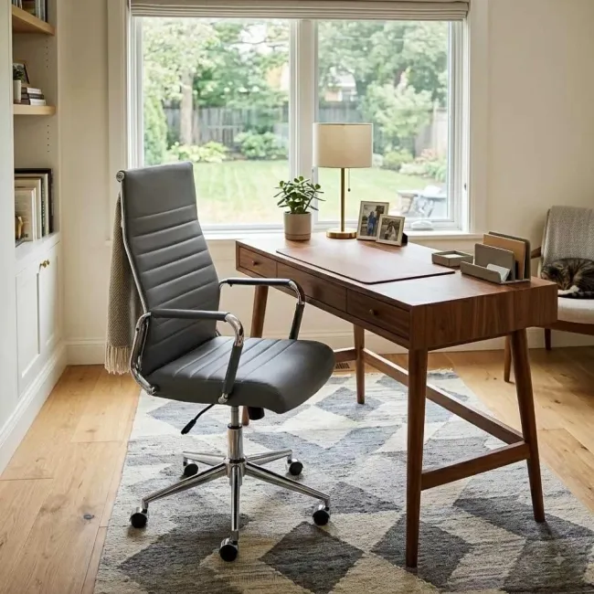 Scaun operativ pentru birou cu un design minimalist OFF937 gri