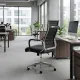 Scaun operativ pentru birou cu un design minimalist OFF937 negru