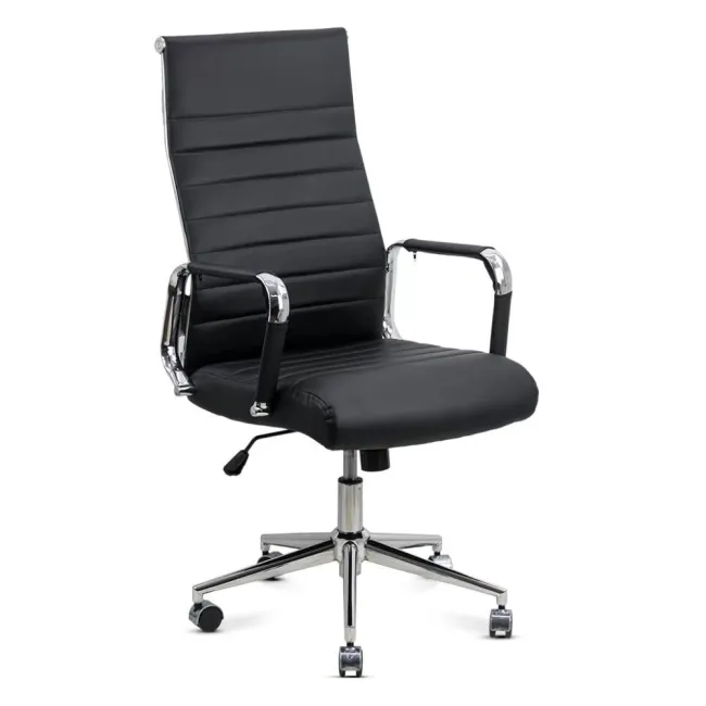 Scaun operativ pentru birou cu un design minimalist OFF937 negru