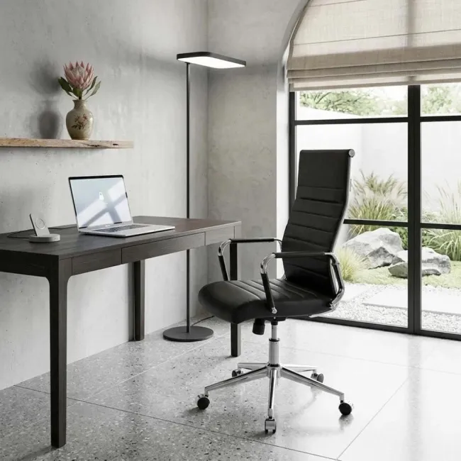 Scaun operativ pentru birou cu un design minimalist OFF937 negru
