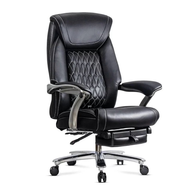 Scaun directorial negru, piele ecologică, suport lombar OFF 950 Scaun directorial negru, piele ecologică, suport lombar OFF 950