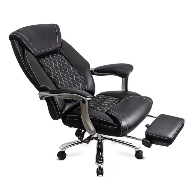 Scaun directorial negru, piele ecologică, suport lombar OFF 950 Scaun directorial negru, piele ecologică, suport lombar OFF 950