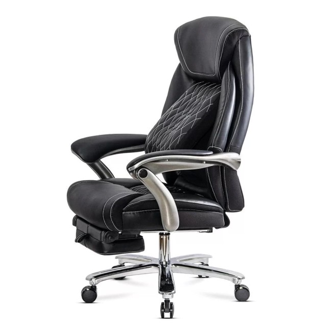 Scaun directorial negru, piele ecologică, suport lombar OFF 950 Scaun directorial negru, piele ecologică, suport lombar OFF 950