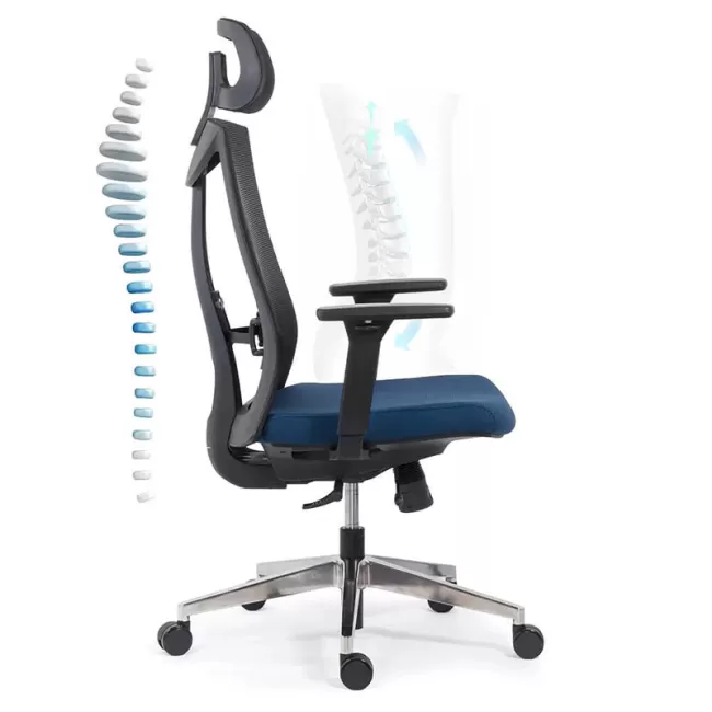 Scaun ergonomic multifuncțional SYYT 9501 albastru