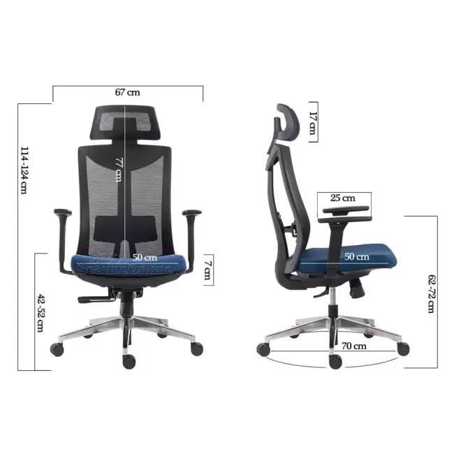 Scaun ergonomic multifuncțional și elegant pe culoarea negru SYYT 9501
