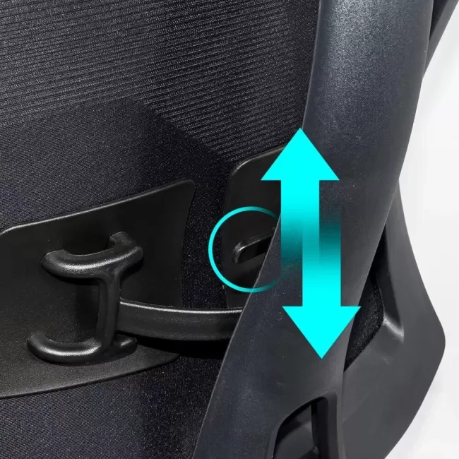 Scaun ergonomic multifuncțional și elegant pe culoarea negru SYYT 9501