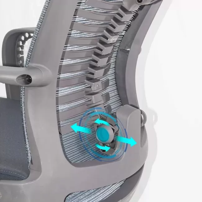 Scaun ergonomic din mesh cu suport lombar SYYT 9502 gri