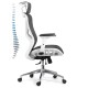 Scaun multifuncțional cu tetieră pe culoarea negru Scaun multifuncțional cu tetieră pe culoarea negru