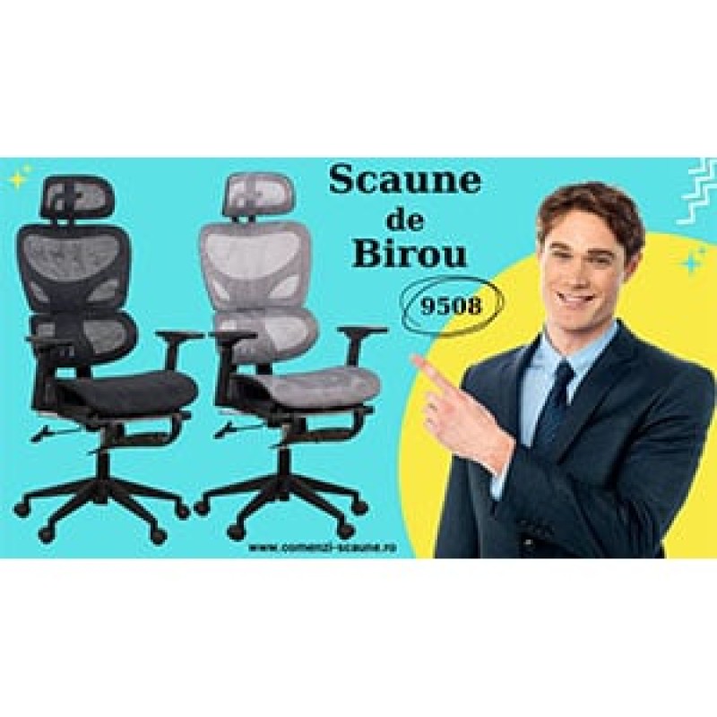 Scaune de birou SYYT 9508 pe Negru si Gri