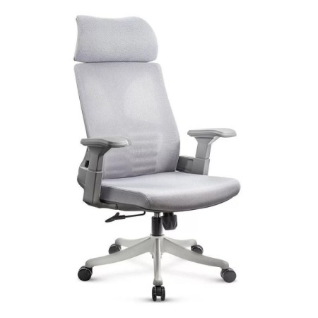 Scaun birou cu suport lombar si tetieră SYYT 9514 gri Scaun birou cu suport lombar si tetieră SYYT 9514 gri