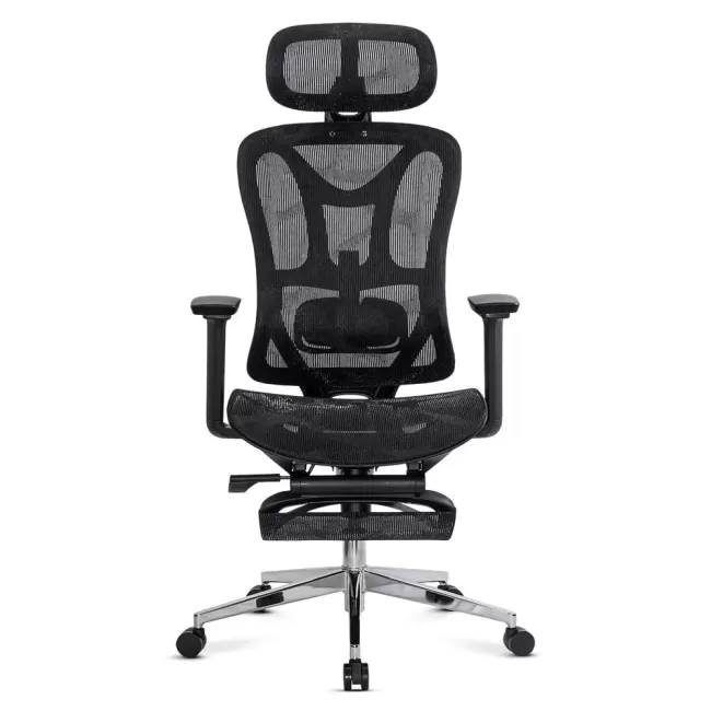 Scaun de birou ergonomic negru cu suport lombar și brate reglabile 3D SYYT 9519