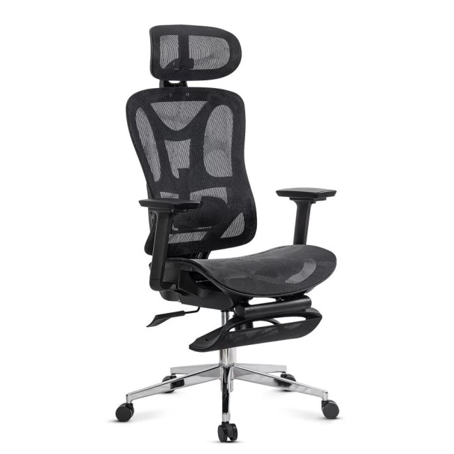 Scaun de birou ergonomic negru cu suport lombar și brate reglabile 3D SYYT 9519 Scaun de birou ergonomic negru cu suport lombar și brate reglabile 3D SYYT 9519